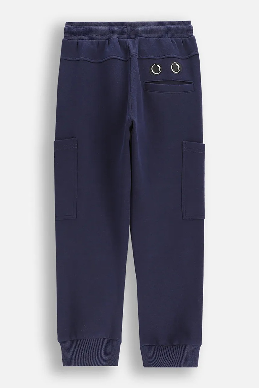 Детские спортивные штаны Coccodrillo цвет синий с принтом YETI BOY KIDS
