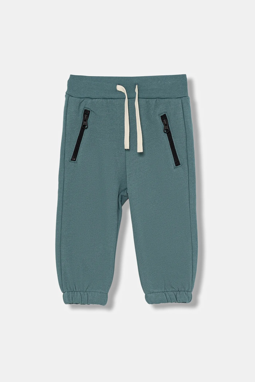 United Colors of Benetton pantaloni de trening pentru copii culoarea verde, uni, 3J73GF057