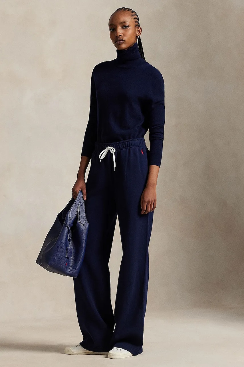 Levně Tepláky Polo Ralph Lauren dámské, tmavomodrá barva, 211977959