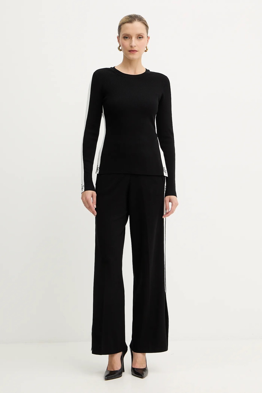 Спортивные штаны Elisabetta Franchi цвет чёрный узор KP69S56E2