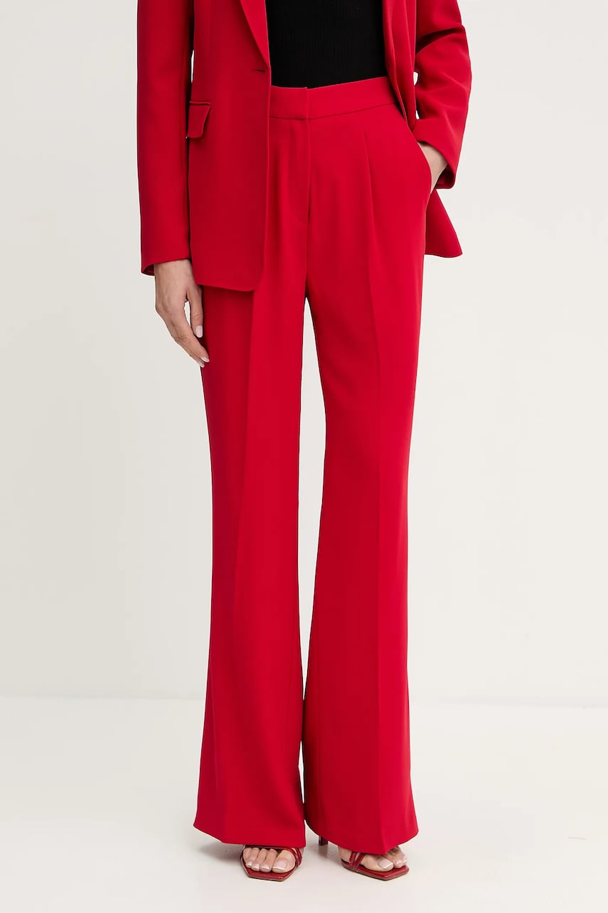 Levně Kalhoty Morgan dámské, červená barva, high waist, PVESY.F