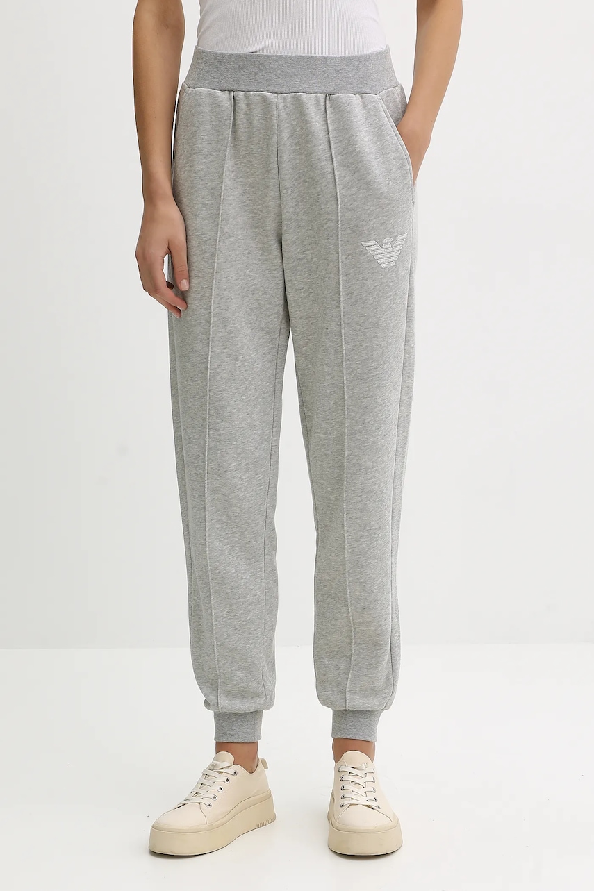 Emporio Armani Underwear pantaloni de trening culoarea gri, uni, EW002052 AF15356