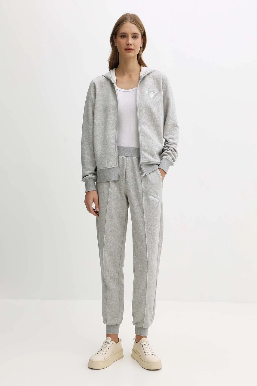 Спортивные штаны Emporio Armani Underwear цвет серый однотонные EW002052 AF15356