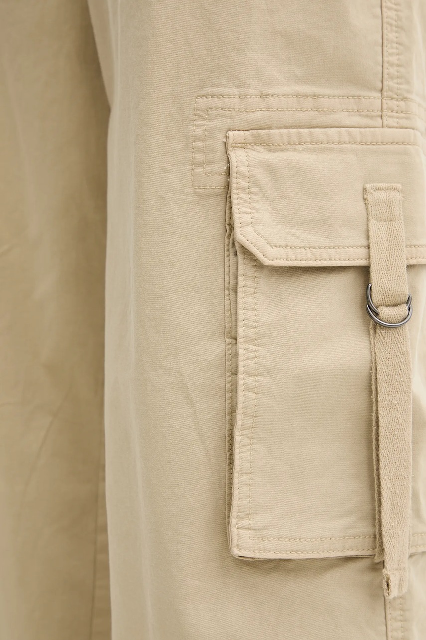 Παντελόνι Tommy Jeans χρώμα: μπεζ, DW0DW20995 φωτογραφία