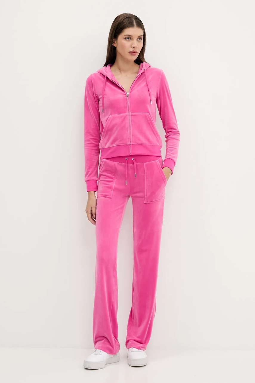 Спортивные штаны Juicy Couture DEL RAY POCKETED PANT цвет розовый однотонные JCAP180