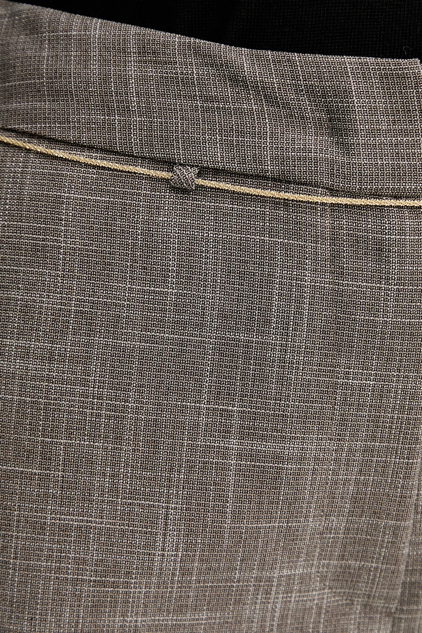 Παντελόνι Simona Corsellini χρώμα: καφέ, A25CPPA01501 φωτογραφία