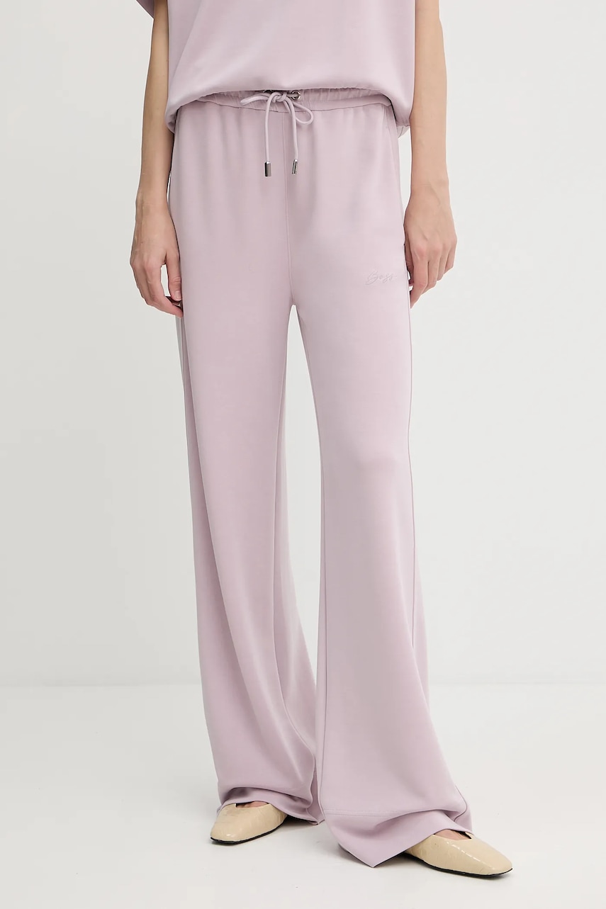 BOSS Orange pantaloni de trening culoarea roz, uni, 50543512