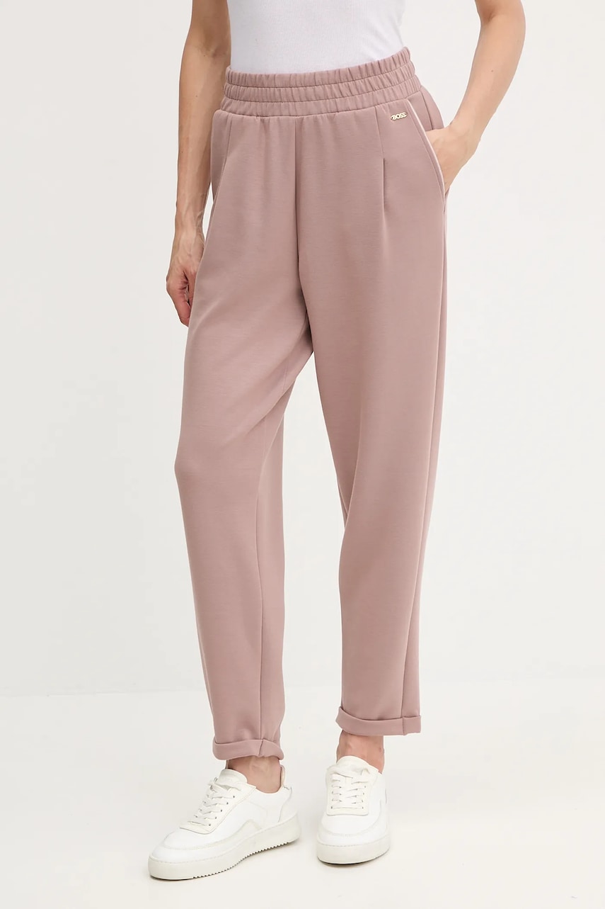 BOSS pantaloni de lounge culoarea maro, uni, 50545648