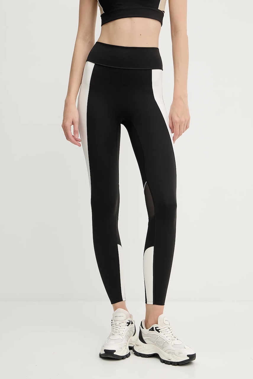 BOSS colanți culoarea negru, cu imprimeu, 50544178