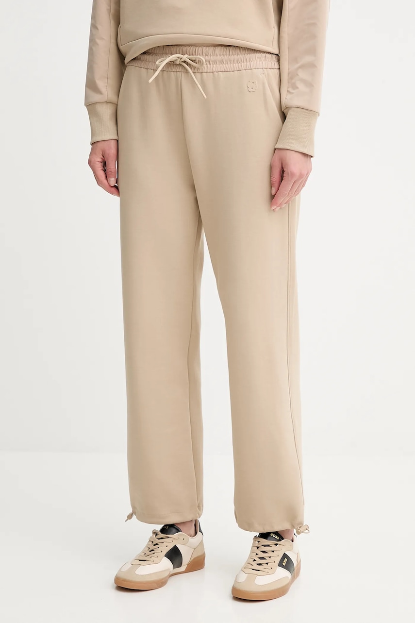 BOSS pantaloni de trening culoarea bej, uni, 50553665