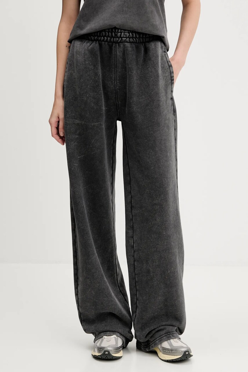 Hugo Blue pantaloni de trening din bumbac culoarea gri, uni, 50545019