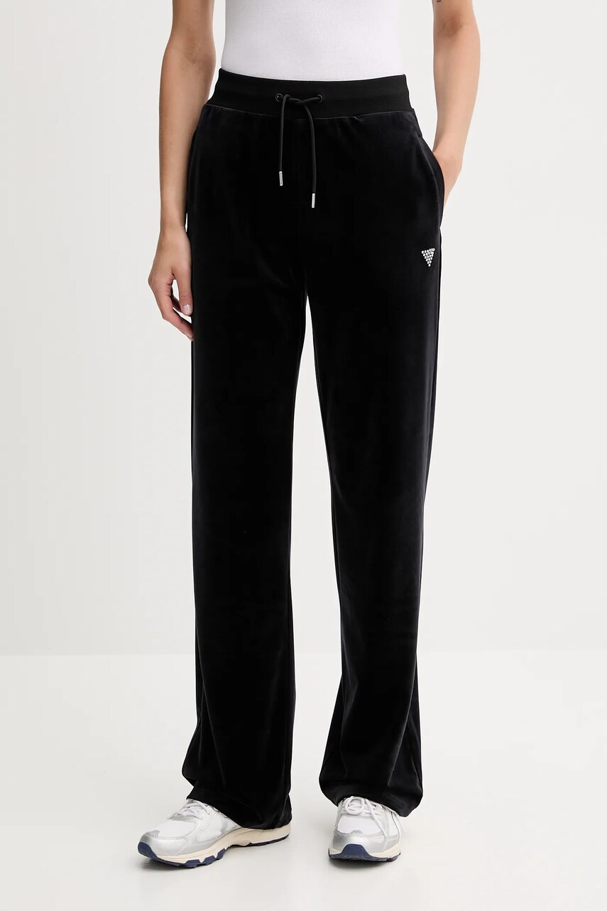 Levně Tepláky Guess COUTURE dámské, černá barva, V3BB26 K0232