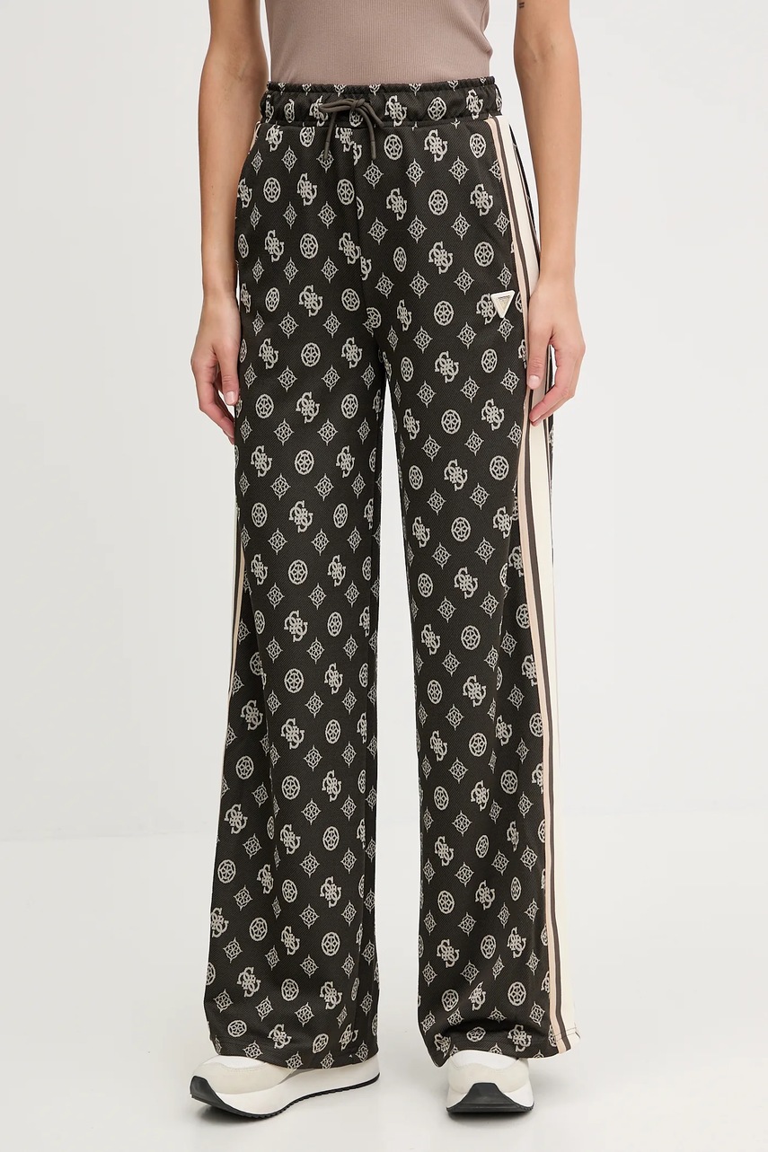 Levně Tepláky Guess PEONY dámské, béžová barva, V5YB10 K0282