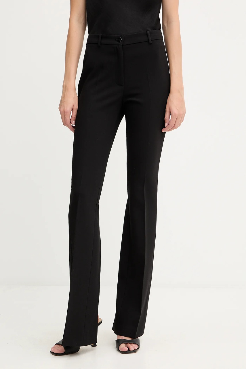 Levně Kalhoty Pinko dámské, černá barva, high waist, 105706 A2R9