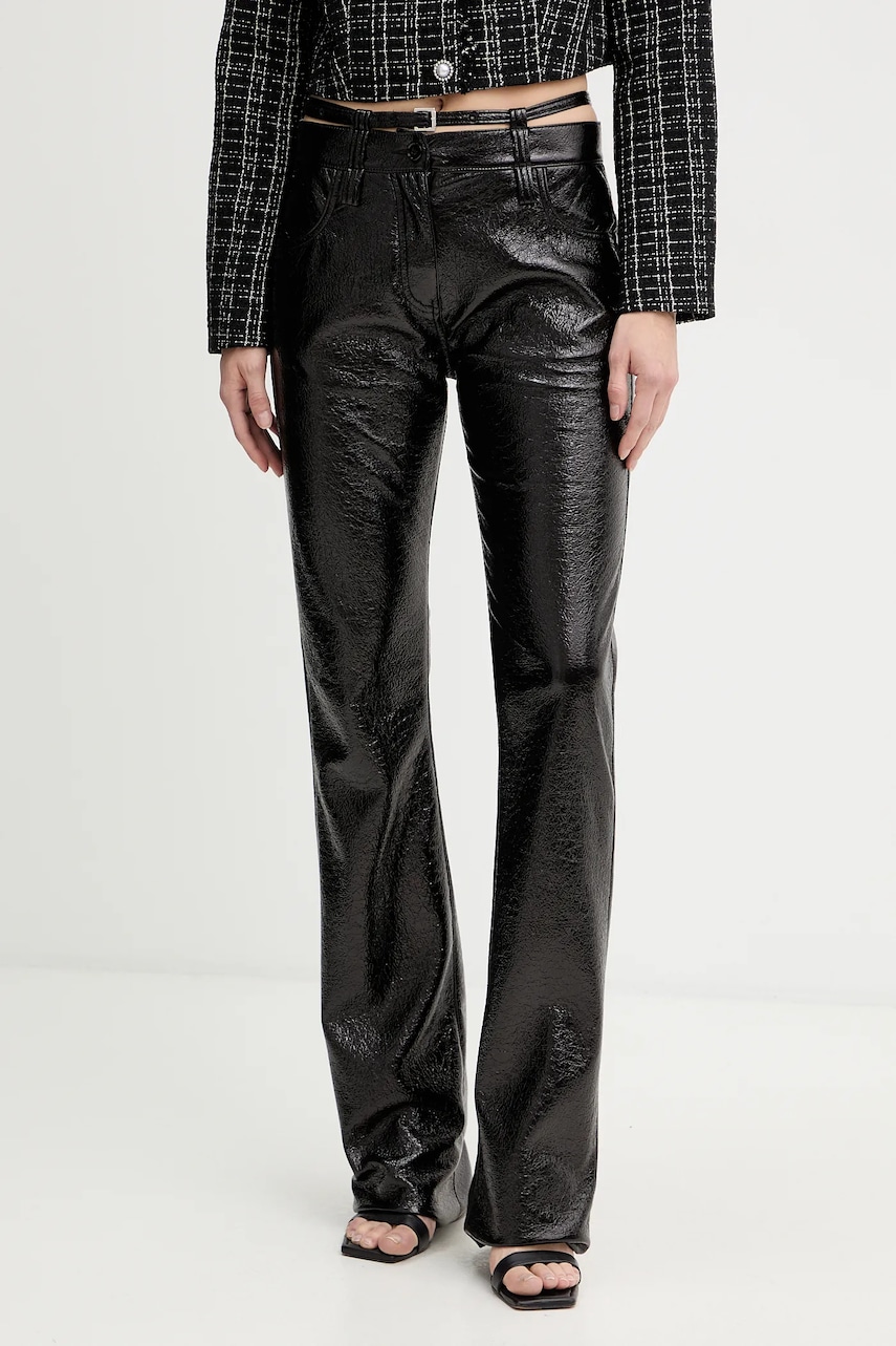 Levně Kalhoty Pinko dámské, černá barva, zvony, high waist, 105950 A2YG