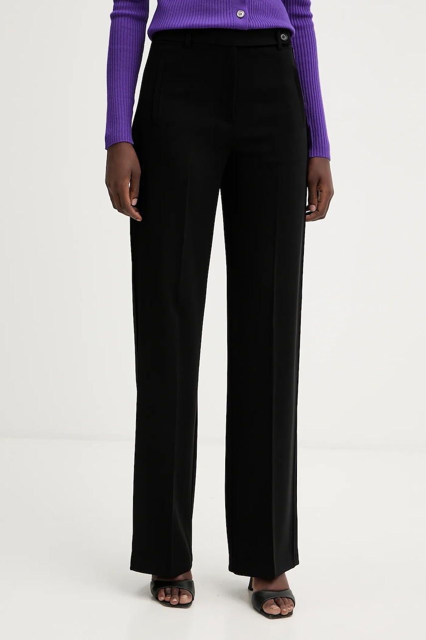 Levně Kalhoty Pinko dámské, černá barva, high waist, 106145 A304