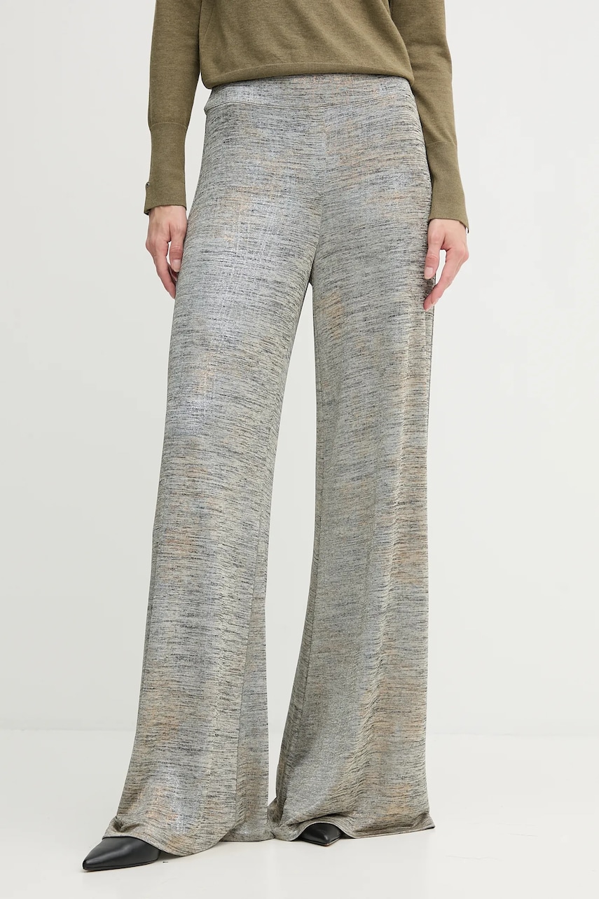 Joseph Ribkoff pantaloni de trening culoarea argintiu, cu imprimeu, 253274