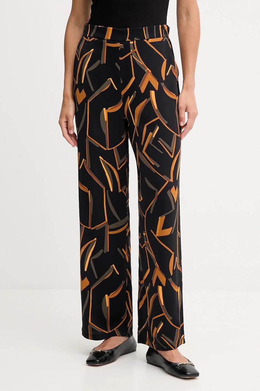 Joseph Ribkoff pantaloni culoarea negru, lat, high waist, 253239
