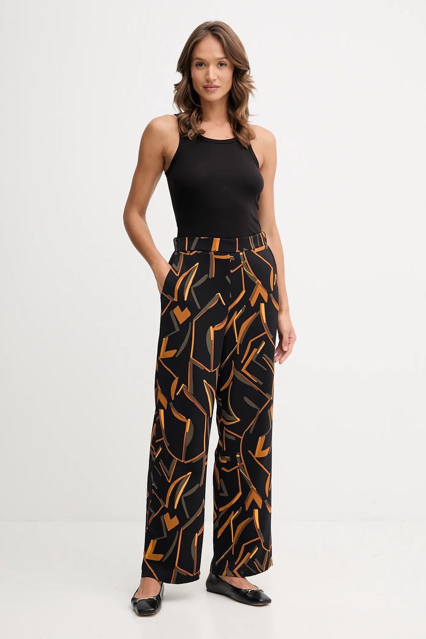 Брюки Joseph Ribkoff цвет чёрный широкие высокая посадка 253239