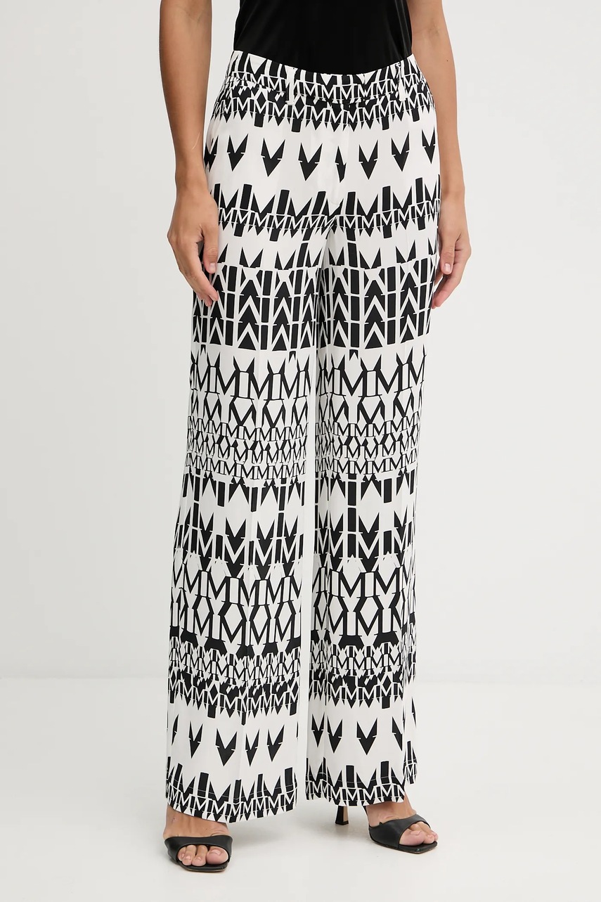 Levně Kalhoty Marciano Guess BRITNEY dámské, bílá barva, široké, high waist, 5YGB21 7352A