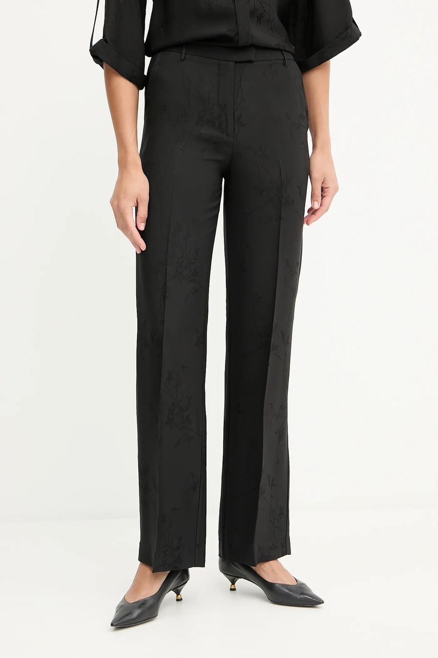 Levně Kalhoty Marciano Guess WHITNEY dámské, černá barva, high waist, 5YGB26 7337A