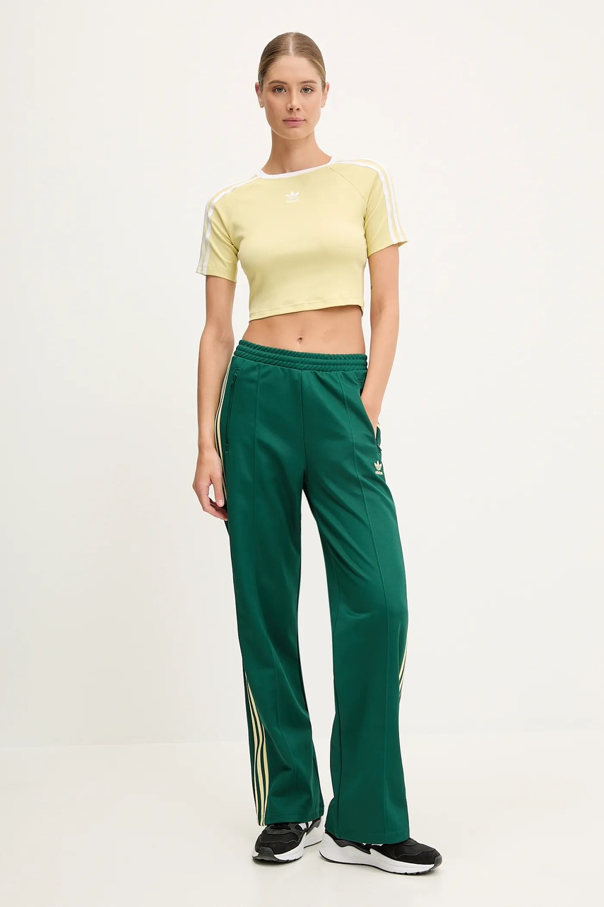 Спортивные штаны adidas Originals Beckenbauer цвет зелёный узор IT9867