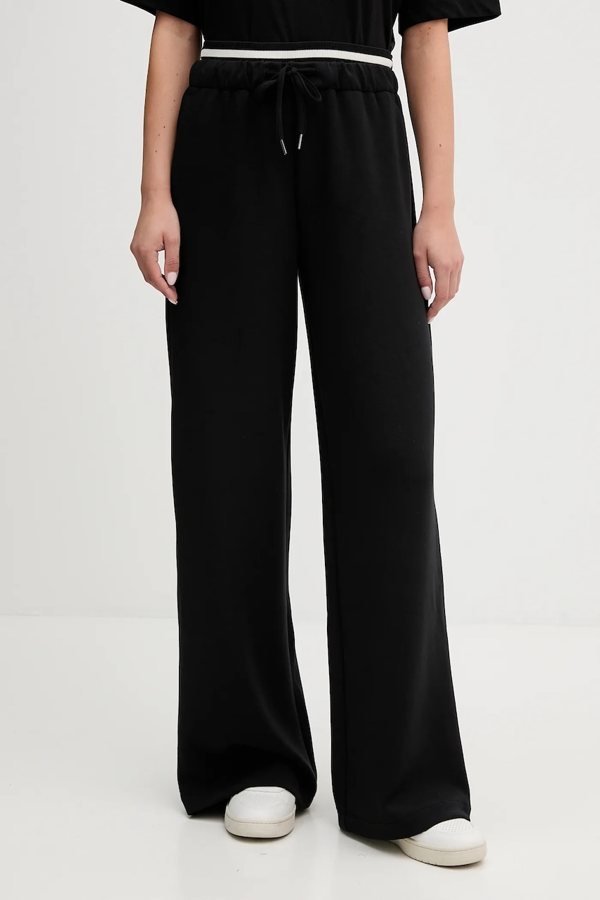 United Colors of Benetton pantaloni de trening culoarea negru, melanj, 3QAFDF01D