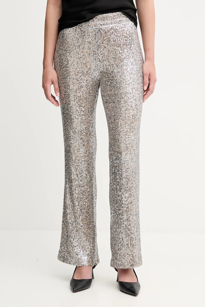 Hoss Intropia pantaloni culoarea verde, drept, high waist, 6542819