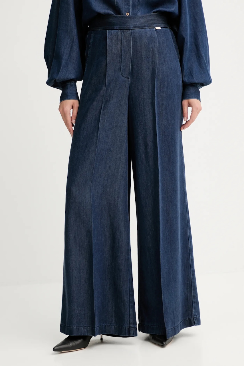 Fracomina pantaloni lat, high waist, FJ25WV3003W78301