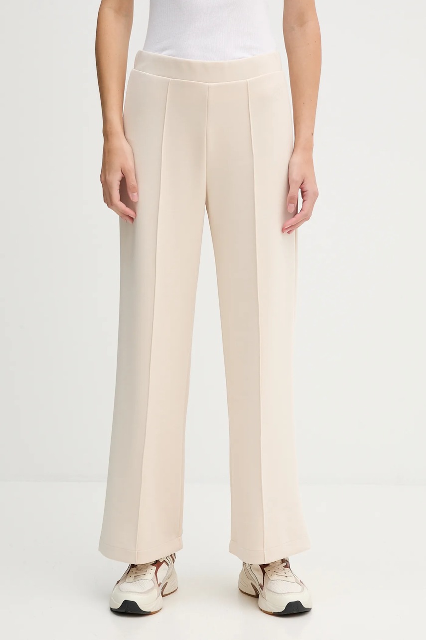 United Colors of Benetton pantaloni de trening culoarea bej, uni, 3Y2F3F04K