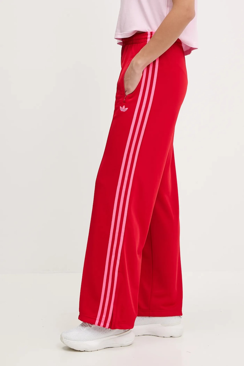 adidas Originals pantaloni de trening Firebird culoarea roșu, cu imprimeu, JW1225