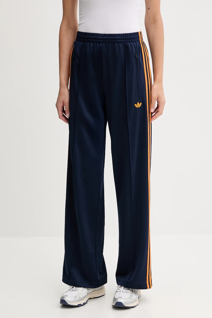 adidas Originals pantaloni de trening Firebird culoarea bleumarin, cu imprimeu, JW1229