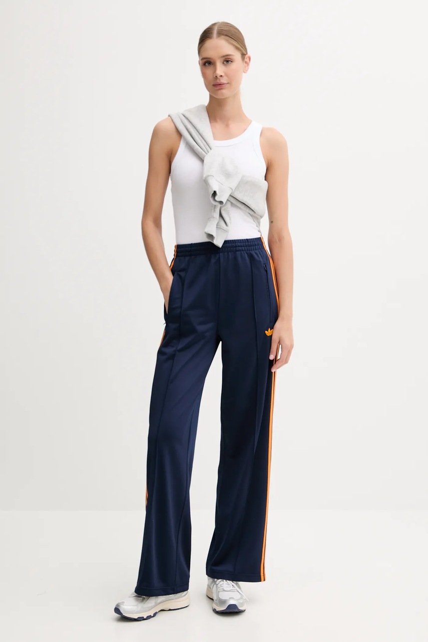 Спортивные штаны adidas Originals Firebird цвет синий узор JW1229 Спортивные штаны adidas Originals Firebird цвет синий узор JW1229