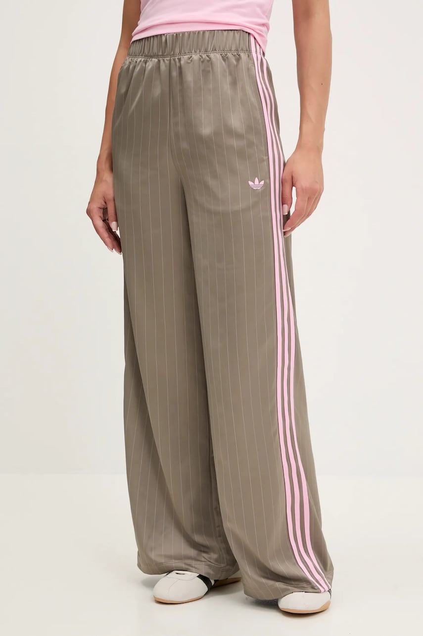 adidas Originals pantaloni de trening Pants culoarea bej, cu imprimeu, KD2294