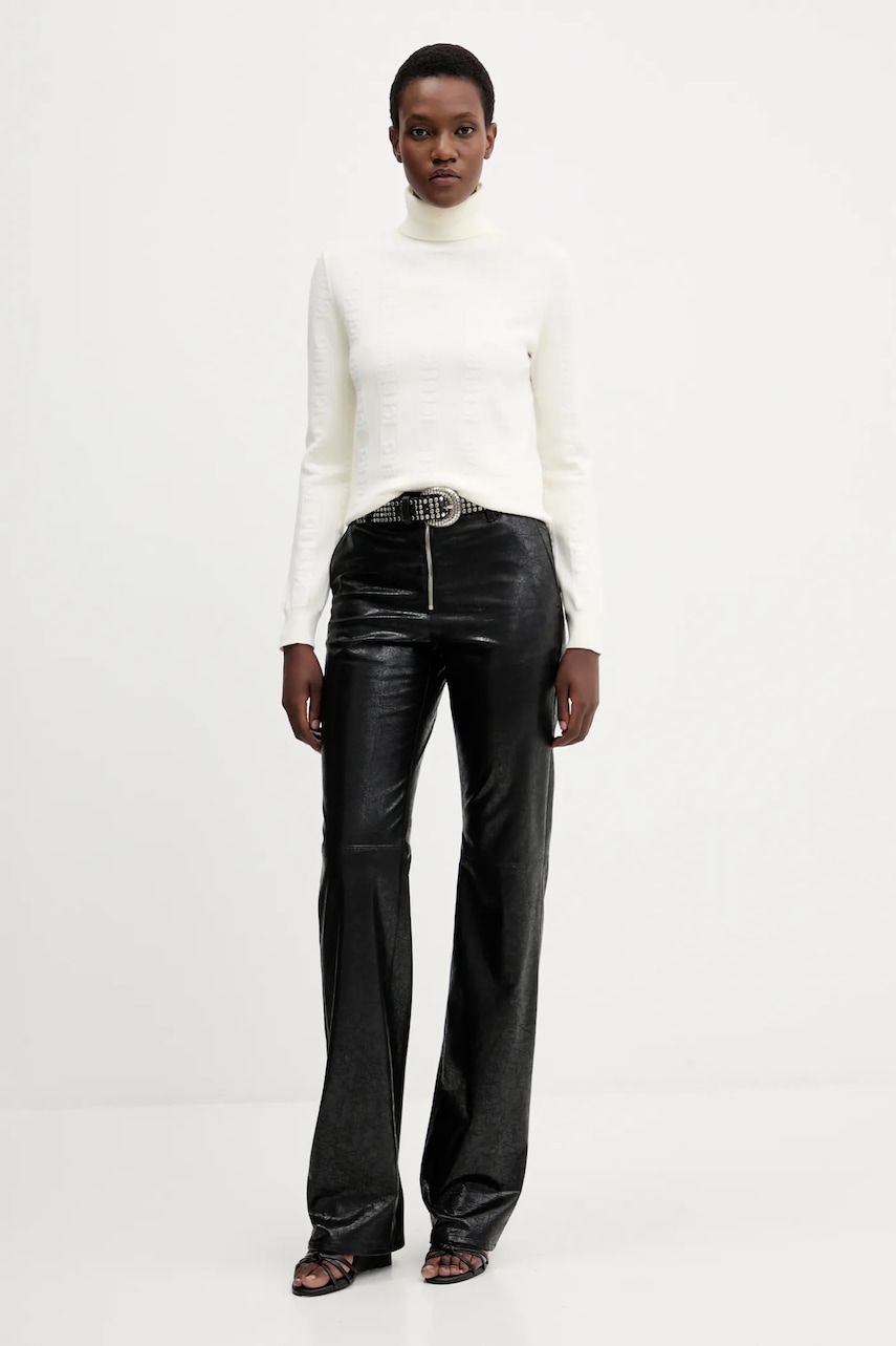 Брюки MSGM цвет чёрный прямые высокая посадка 3941MDP11.257616 Брюки MSGM цвет чёрный прямые высокая посадка 3941MDP11.257616