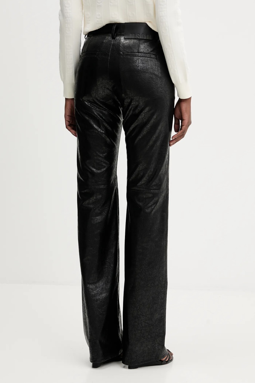 MSGM nadrág fekete, magas derekú egyenes, 3941MDP11.257616 termék 2. képe