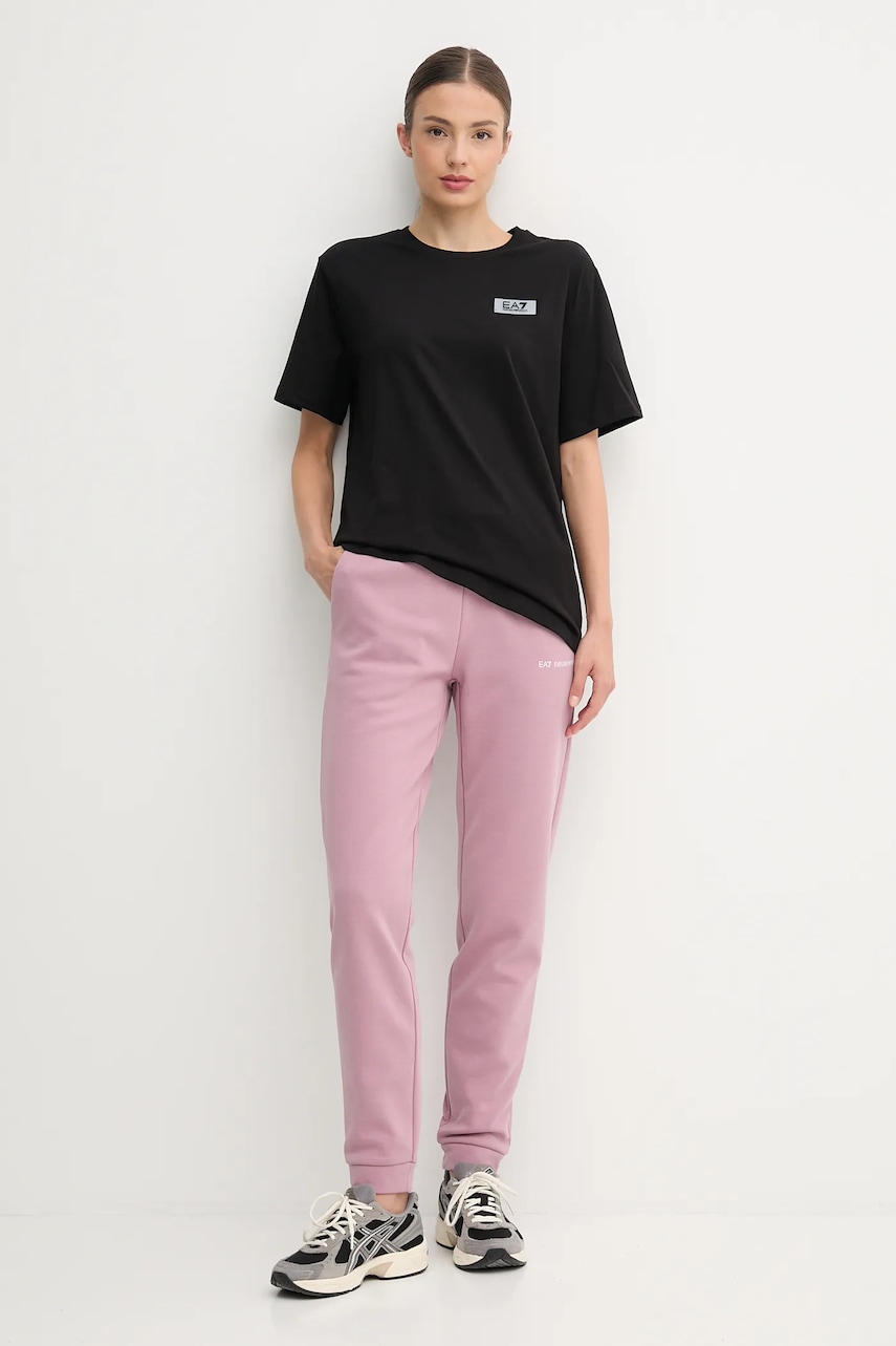 Спортивные штаны EA7 Emporio Armani цвет розовый однотонные AF10443.7W000801 Спортивные штаны EA7 Emporio Armani цвет розовый однотонные AF10443.7W000801