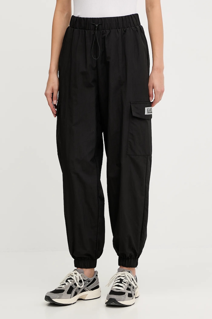 Levně Tepláky EA7 Emporio Armani dámské, černá barva, AF16217.7W000410
