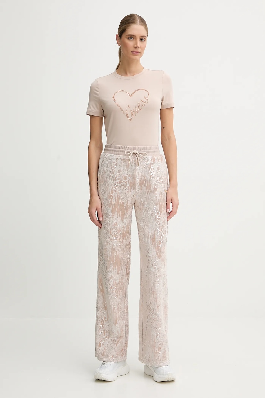 Velurové teplákové kalhoty Guess