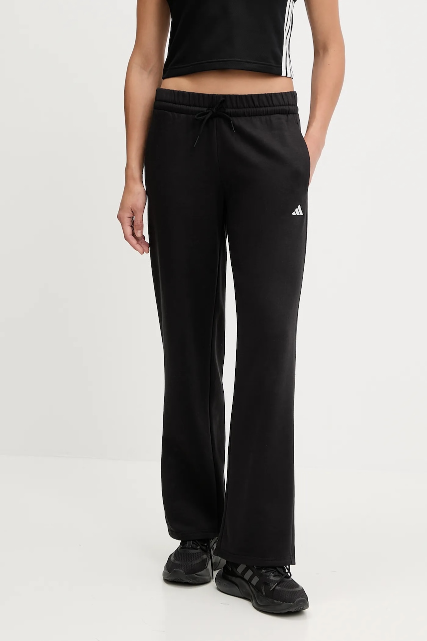 adidas pantaloni de trening Essentials culoarea negru, neted, JC5921