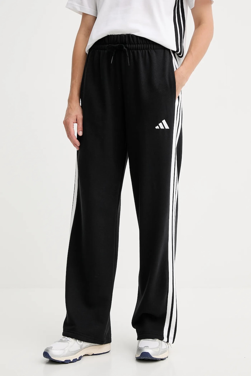 adidas pantaloni de trening Essentials culoarea negru, cu imprimeu, JW7182