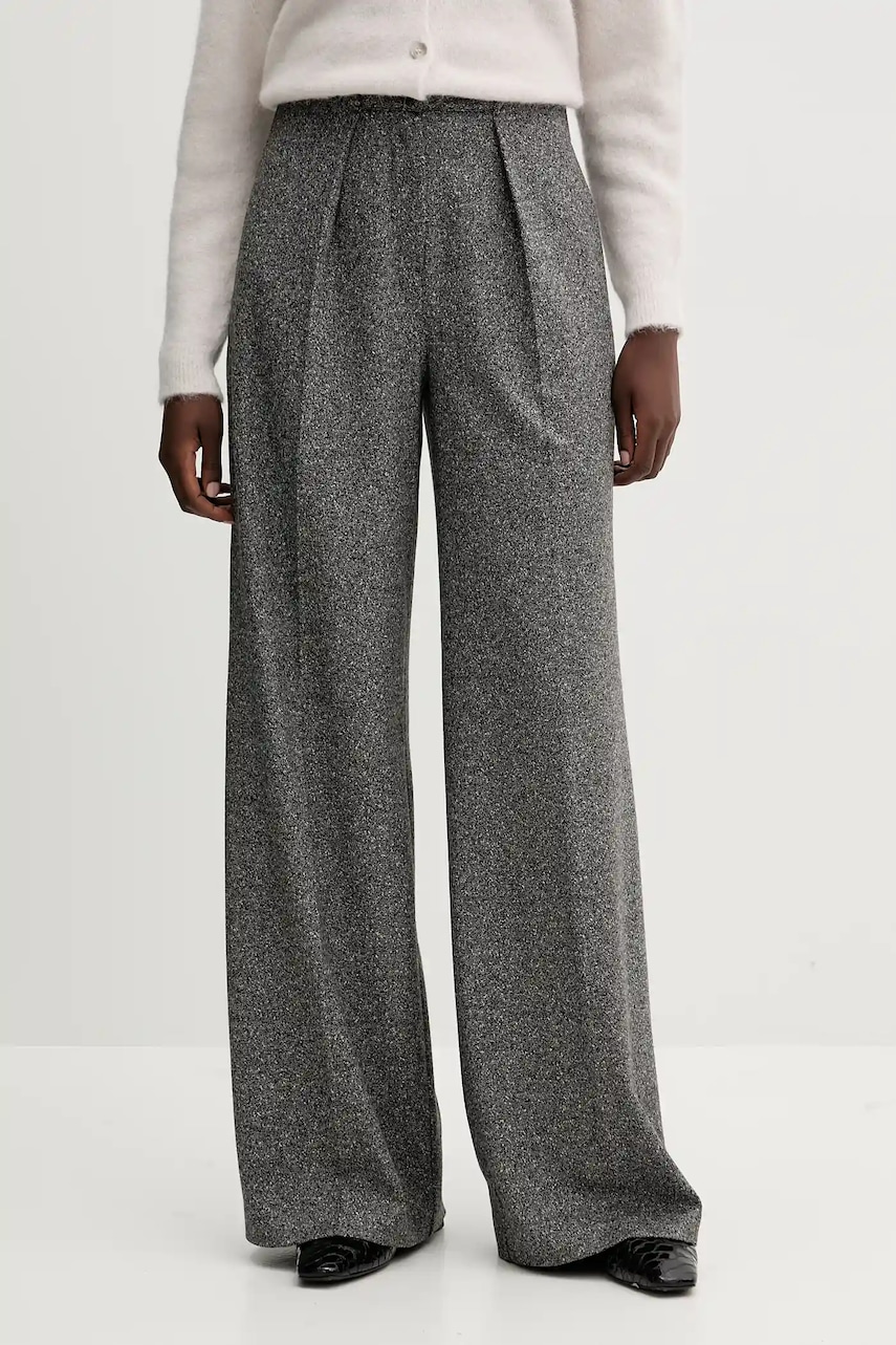 MM pantaloni CALI culoarea negru, lat, high waist, 2526786128600