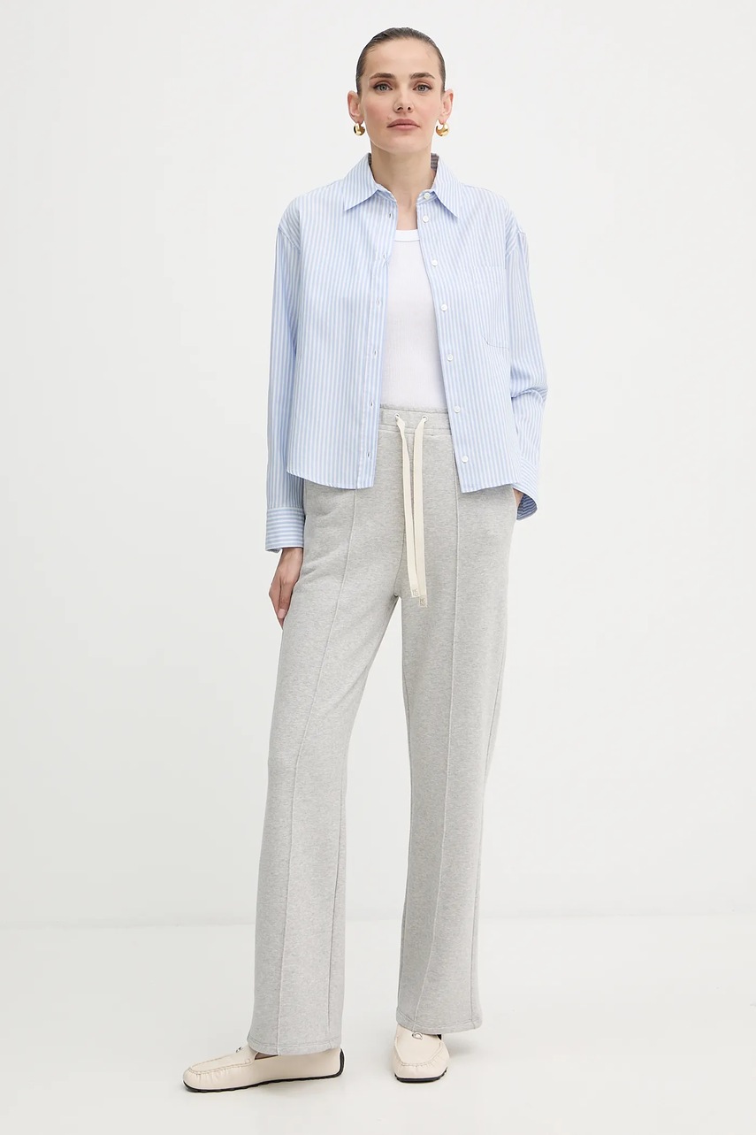 Спортивные штаны Weekend Max Mara FOLK цвет серый однотонные 2525786011600