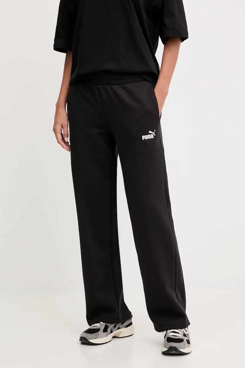 Puma pantaloni de trening culoarea negru, uni, 689082