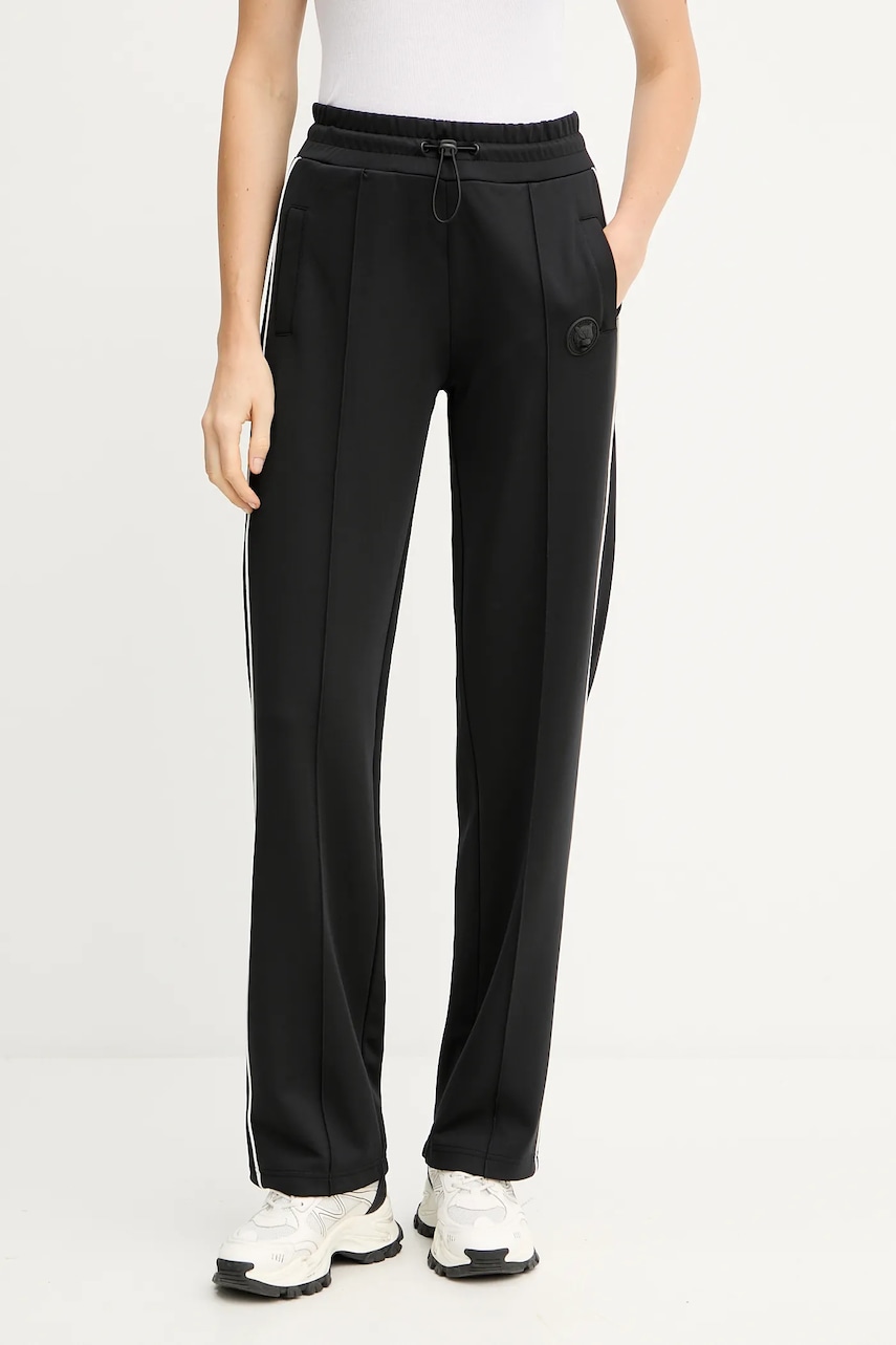 PLEIN SPORT pantaloni de trening culoarea negru, cu imprimeu, FAEC WJT2152 STE003N