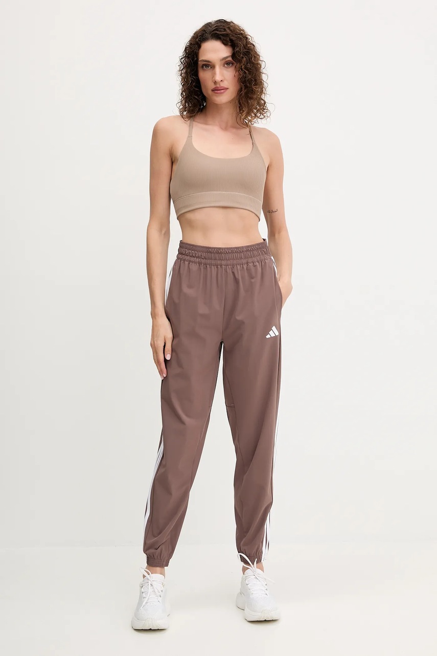 Тренировочные брюки adidas Performance Train Essentials цвет коричневый узор JY2168