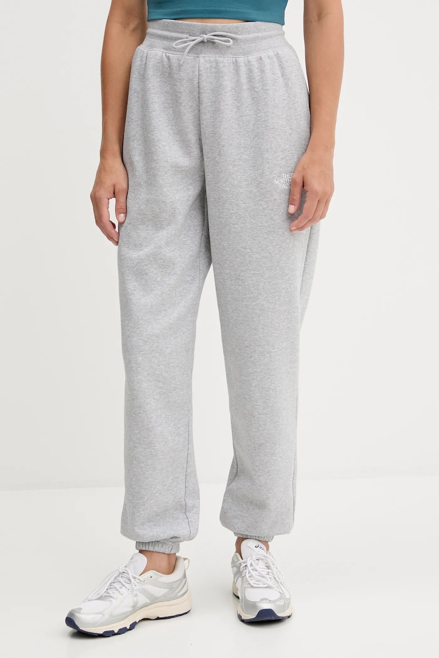 The North Face pantaloni de trening Essential Relaxed culoarea gri, melanj, NF0A8C1GDYX1