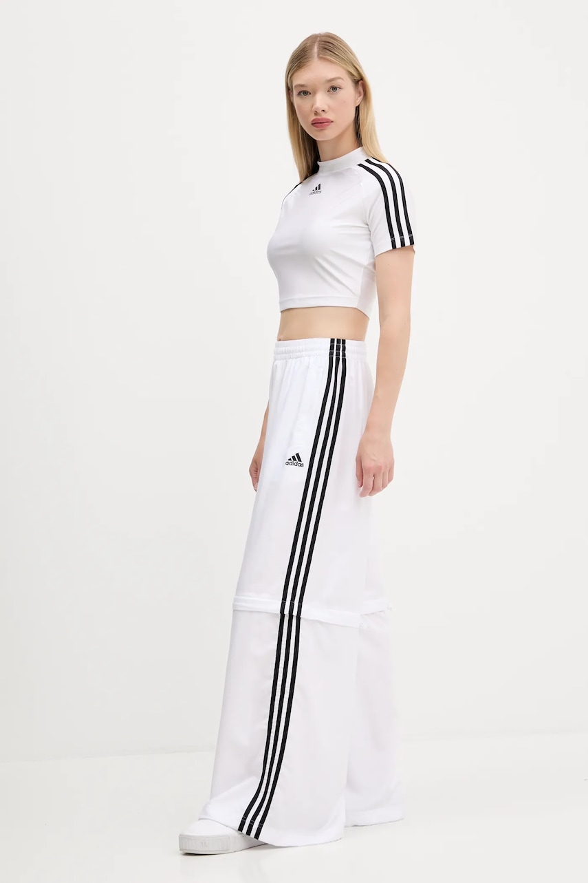 Спортивные штаны adidas Originals Oversized Trackpants цвет белый с аппликацией KE7571 Спортивные штаны adidas Originals Oversized Trackpants цвет белый с аппликацией KE7571