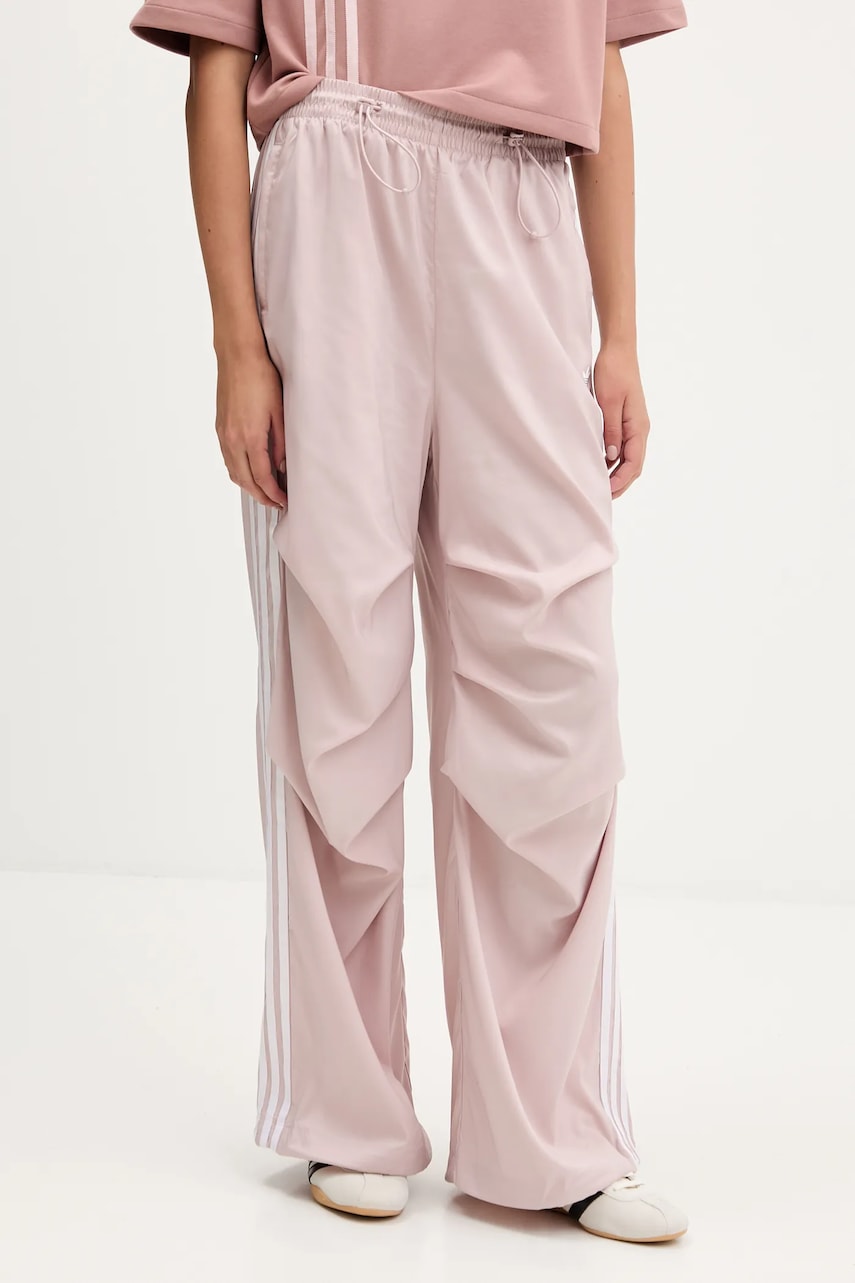 adidas Originals pantaloni de trening Trackpant culoarea roz, cu imprimeu, KE9791