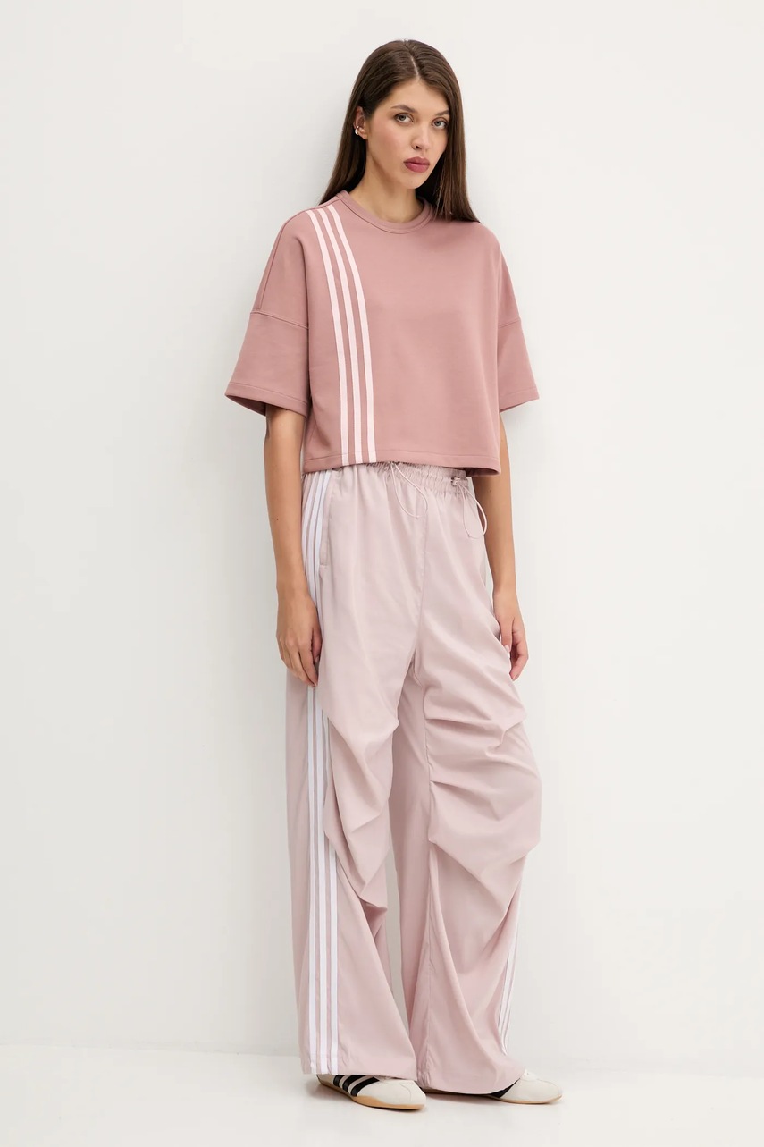 Спортивные штаны adidas Originals Trackpant цвет розовый с аппликацией KE9791